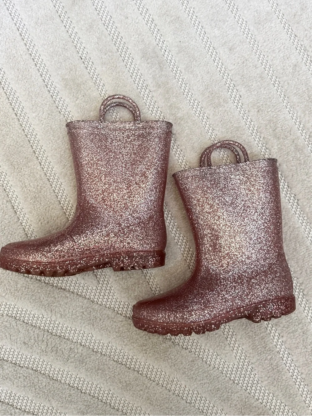 Josmo Pink Glitter Kids Rain Boots